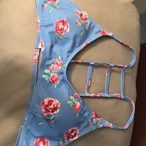 Swim top with straps